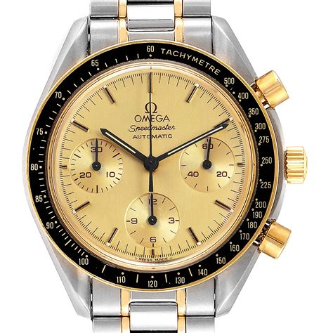 omega speedmaster yellow gold|omega speedmaster automatic tachymeter price.